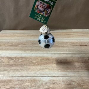 New! Old World Christmas Gumdrops Mini Soccer Ball Tree Ornament Glass Football